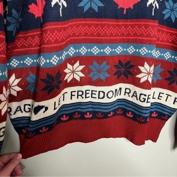 NWT Hulu The Handmaid’s Tale Let Freedom Rage Christmas Holiday Sweater Size‎ XL - Picture 7 of 11